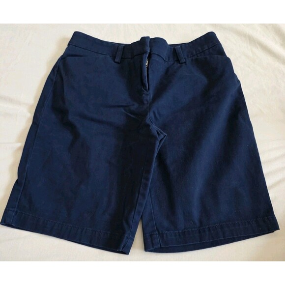 Jones New York Pants - Jones New York Women's Shorts Size 8P Stretch, Navy, Hook, Eye & Button Closure